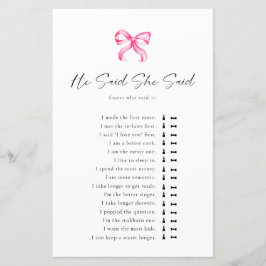 結び目のブライダルシャワーと彼は言った