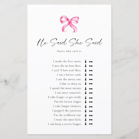 結び目のブライダルシャワーと彼は言った (正面)