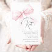 結び目のブライダルシャワーの招待状を結んでいるピンク 招待状
