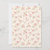 結び目のブライダルシャワーを結ぶ、みすぼらしいシックなピンクの弓 招待状 (裏面)