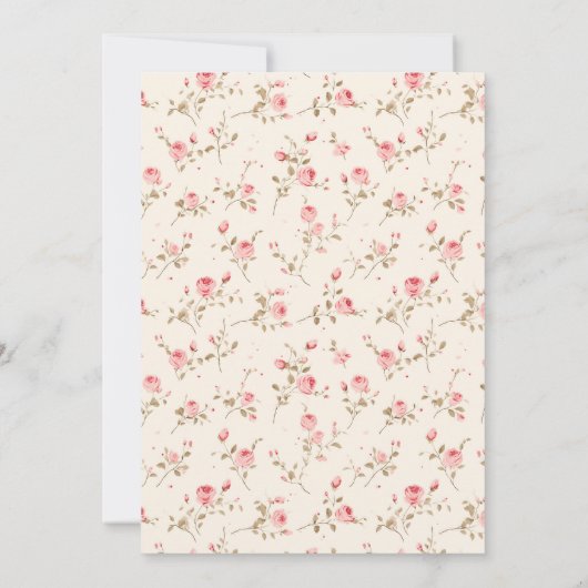 結び目のブライダルシャワーを結ぶ、みすぼらしいシックなピンクの弓 招待状 (裏面)