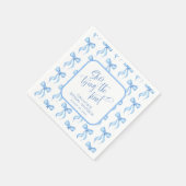 結び目のブライダルシャワーパーソナライズされた スタンダードカクテルナプキン (角)