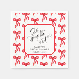 結び目のブライダルシャワーパーソナライズされた スタンダードカクテルナプキン