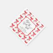 結び目のブライダルシャワーパーソナライズされた スタンダードカクテルナプキン (角)