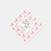 結び目のブライダルシャワーパーソナライズされた スタンダードカクテルナプキン (角)