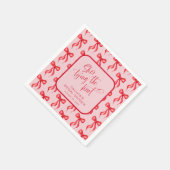 結び目のブライダルシャワーパーソナライズされた スタンダードカクテルナプキン (角)