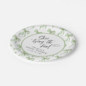 結び目のブライダルシャワーパーソナライズされた ペーパープレート (アングル)