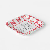 結び目のブライダルシャワーパーソナライズされた ペーパープレート (傾斜あり)