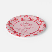 結び目のブライダルシャワーパーソナライズされた ペーパープレート (アングル)