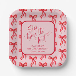 結び目のブライダルシャワーパーソナライズされた ペーパープレート