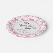 結び目のブライダルシャワーパーソナライズされた ペーパープレート (アングル)