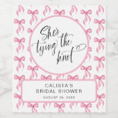 結び目のブライダルシャワーパーソナライズされた ワインラベル (シングルラベル)