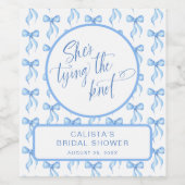 結び目のブライダルシャワーパーソナライズされた ワインラベル (シングルラベル)