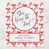 結び目のブライダルシャワーパーソナライズされた ワインラベル (シングルラベル)