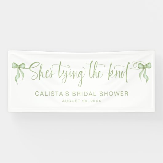 結び目のブライダルシャワーパーソナライズされた 横断幕 (横)