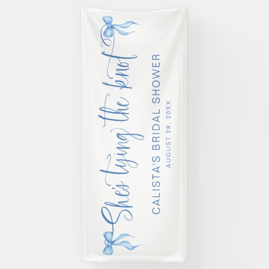 結び目のブライダルシャワーパーソナライズされた 横断幕 (縦)