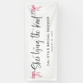 結び目のブライダルシャワーパーソナライズされた 横断幕 (縦)