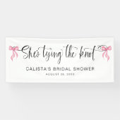 結び目のブライダルシャワーパーソナライズされた 横断幕 (横)