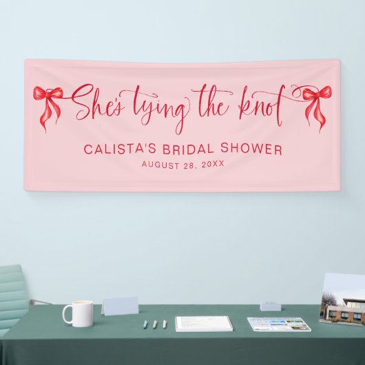 結び目のブライダルシャワーパーソナライズされた 横断幕 (トレードショー)