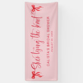 結び目のブライダルシャワーパーソナライズされた 横断幕 (縦)