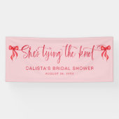 結び目のブライダルシャワーパーソナライズされた 横断幕 (横)
