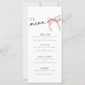 結び目のブライダルシャワーメニューピンクボウ (正面)