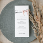 結び目のブライダルシャワーメニューピンクボウ