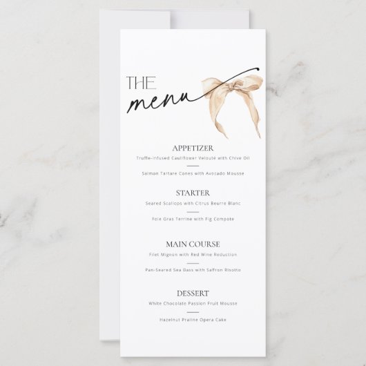 結び目のブライダルシャワーメニュー中立弓 (正面)