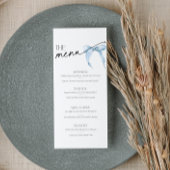 結び目のブライダルシャワーメニュー青い弓