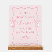 結び目のブライダルシャワー数を推測するキス アクリルサイン