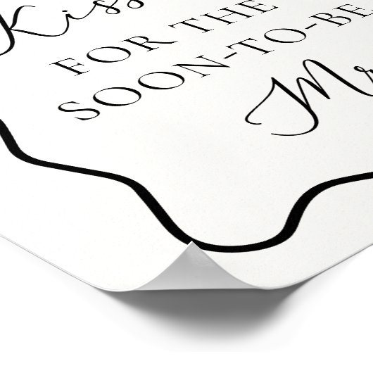 結び目のブライダルシャワー数を推測するキス ポスター (角)