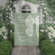 結び目のブライダルシャワー歓迎サイン