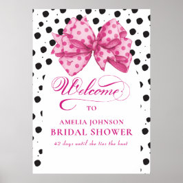 結び目のブライダルシャワー歓迎サイン ポスター