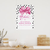 結び目のブライダルシャワー歓迎サイン ポスター (キッチン)