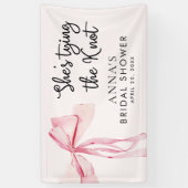 結び目のブライダルシャワー歓迎サイン 横断幕 (縦)