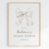 結び目のブライダルシャワー歓迎ポスター ポスター