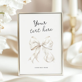 結び目のブライダルシャワー表の標識 ポスター