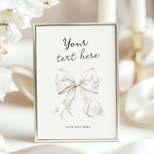 結び目のブライダルシャワー表の標識 ポスター