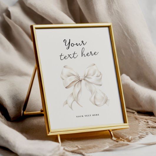 結び目のブライダルシャワー表の標識 ポスター