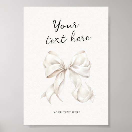 結び目のブライダルシャワー表の標識 ポスター (正面)