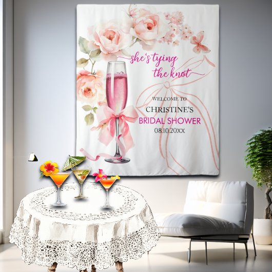 結び目のブライダルシャワー タペストリー