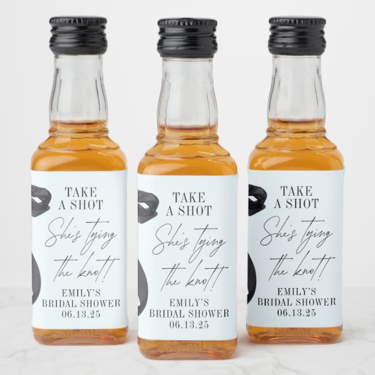 結び目のブライダルシャワー リキュールボトルラベル (ボトル)