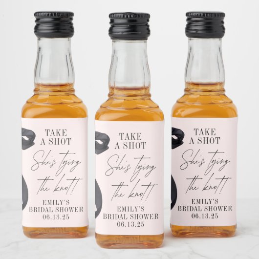 結び目のブライダルシャワー リキュールボトルラベル (ボトル)