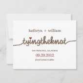 結び目のモダンセーブ・ザ・デート案内 セーブザデート (正面)