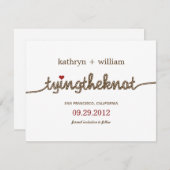 結び目のモダンセーブ・ザ・デート案内 セーブザデート (正面/裏面)