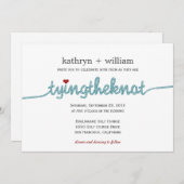 結び目のモダン結婚式招待状 招待状 (正面/裏面)