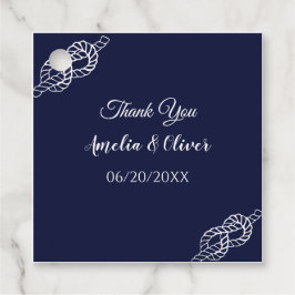 結び目のロープ航海のを白と海軍で結ん結婚だ フェイバータグ