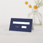 結び目のロープ航海のを白と海軍で結ん結婚だ プレイスカード (裏面)