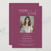 結び目の写真のバチェロレッテ招待状 招待状 (正面/裏面)