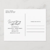 結び目の写真結婚の予算の日付の保存 案内ポストカード (裏面)